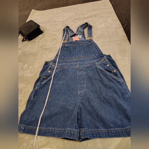 Denim Short Overalls - Classic Blue - Picture 2 of 6